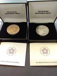 1976 Bronze & Silver Bicentennial Medals