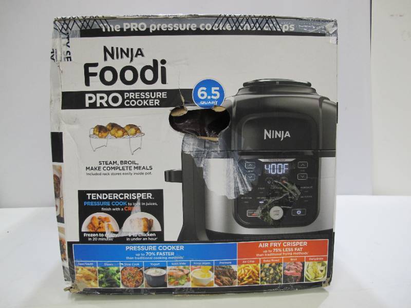 lot 804 image: Ninja - Foodi 11-in-1 6.5-qt Pro Pressure Cooker  Air Fryer with Stainless finish, FD302 - Stainless Steel