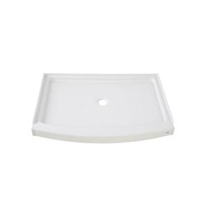 lot 728 image: American Standard Ovation Curve 30 in. x 48 in. Single Threshold Shower Base in Arctic White