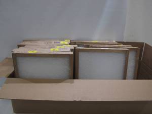lot 735 image: AAF Flanders 16x20x2 Fiberglass 4 MERV Air Filter 12 Pack