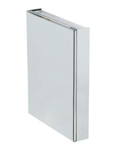 lot 719 image: Pegasus 20 in. x 26 in. Recessed or Surface-Mount Bathroom Medicine Cabinet with Beveled Mirror in Silver