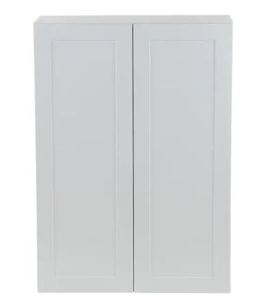 lot 721 image: Hampton Bay Cambridge White Plywood Shaker Stock Assembled Wall Cabinet w 2 Soft Close Doors (30 in. x 42 in. x 12.5 in.)