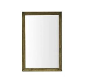 lot 722 image: Home Decorators Sidwell 28 in.W x1 in.D x35 in.H Mirror in Solid Acacia Frame