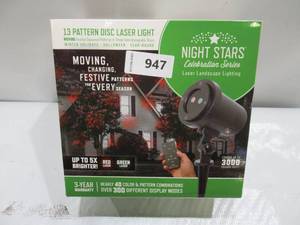 lot 947 image: Night Stars Celebration Series 13 Pattern Lasers with Remote