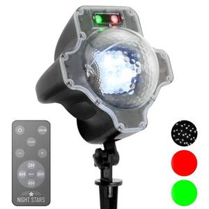 lot 948 image: Night Stars LL03-SRG-R Landscape Lighting Snow Effect wRed & Green Laser, Black