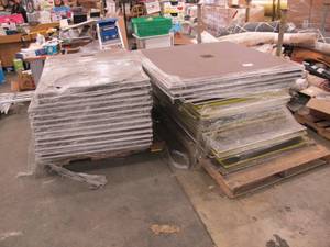 lot 116 image: 9 Pallets of Calibrate Commercial Office Tables - NEW -Missing hardware ($40K Value)