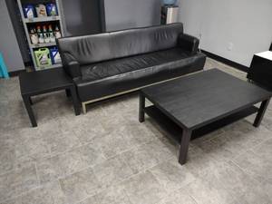 Reception Couch, Coffee Table, & Si...