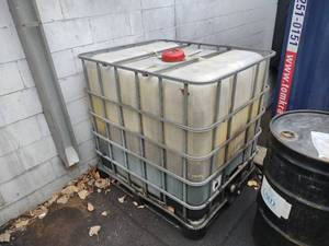 Poly Oil Drain Tank with Contents...