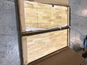 Lot of 2 72 in. Solid Wood Top for Ready-to-Assemble 6 ft. Adjustable Height Workbench by Husky Customer Returns See Pictures