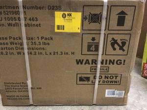 Husky Welded 24 In. W X 18 H 12 D 24-gauge Wall Mounted Steel Garage&nbsp&nbspCustomer Returns See Pictures&nbsp