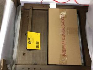 StyleWell Cedar Springs Rectangular Sable Brown Finish Wood 1 Drawer End Table (21.97 in. W x 21.97 in. H)&nbsp&nbspCustomer Returns See Pictures&nbsp