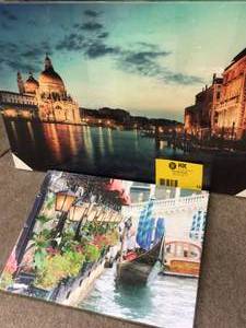 15.75 in. x 23.5 in. LED Lighted Venice City Italy at Sunset Canvas Wall Art&nbsp&nbspCustomer Returns See Pictures&nbsp