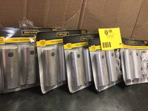 Defiant 130 Lumens Rechargeable Flashlight and Power Bank in Silver (2-Pack)&nbsp&nbspCustomer Returns See Pictures&nbsp