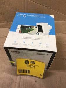 Ring Spotlight Cam Wired (Plug-In) Outdoor Rectangle Security Camera, White&nbsp&nbspCustomer Returns See Pictures&nbsp