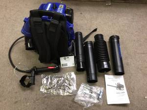 lot 24 image: BADGER Super-Duty 190 MPH 550 CFM 43 cc Gas Full Crank 2-Cycle Back Pack Leaf Blower  USED &nbspCustomer Returns See Pictures 