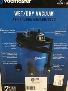 lot 26 image: VOC507PF Vacmaster 5gal 3php WetDry Vac by Cleva &nbspCustomer Returns See Pictures 