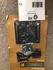 lot 43 image: Everbilt Black Self-Closing Gate Kit &nbspCustomer Returns See Pictures 