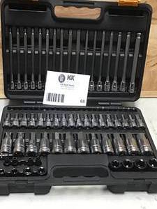 lot 68 image: GEARWRENCH 14 in., 38 in. and 12 in. Drive SAEMetric Master Hex and Torx Bit Socket Set (84-Piece) &nbspCustomer Returns See Pictures 