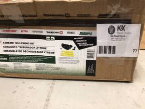 lot 77 image: MTD Genuine Factory Parts Original Equipment Xtreme 50 in Mulch Kit for Troy-Bilt and Craftsman Riders and Zero Turn Lawn Mowers (2015 and After) &nbspCustomer Returns See Pictures 