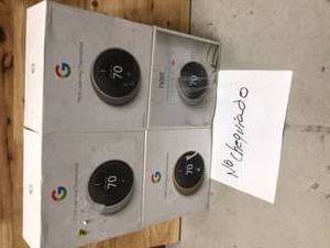 lot 88 image: Lot of Google Nest Learning Thermostat 3rd Gen open box Customer Returns See Pictures
