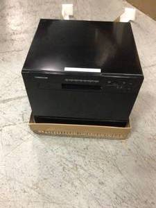lot 103 image: Professional Countertop Portable Dishwasher in Black with 6-Place Settings Capacity by Farberware Customer Returns See Pictures