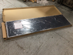 lot 114 image: 84 in. Stainless Steel Work Surface for Heavy Duty Welded Steel Garage Storage System by Husky Customer Returns See Pictures