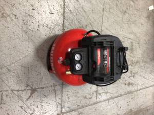 lot 109 image: 6 Gal. 150 PSI Portable Electric Pancake Air Compressor by Porter-Cable Customer Returns See Pictures