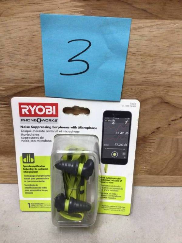 Ryobi noise suppression discount earphones