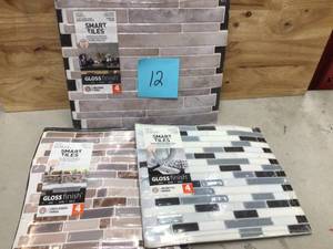 MIX LOT OF SMART TILES SELF-ADHESIVE WALL TILES&nbsp&nbspCustomer Returns See Pictures&nbsp