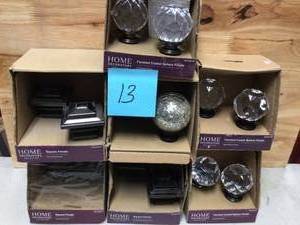 Home Decorators Collection Mix and Match Faceted Crystal Sphere 1 in. Curtain Rod Finial in Gunmetal (2-Pack)&nbsp&nbspCustomer Returns See Pictures&nbsp