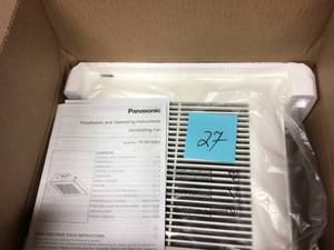 Panasonic WhisperValue DC Pick-A-Flow 50, 80 or 100 CFM Ceiling or Wall Low Profile Housing Depth Energy Star Bath Exhaust Fan&nbsp&nbspCustomer Returns See Pictures&nbsp
