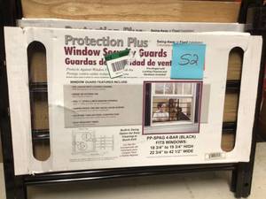 Grisham Pp-Spag 4-Bar Window Guard in Black&nbsp&nbspCustomer Returns See Pictures&nbsp