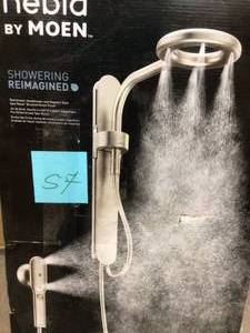 MOEN Nebia 1-Spray 8 in. Dual Shower Head and Handheld Shower Head with Magnetic Dock in Spot Resist Brushed Nickel&nbsp&nbspCustomer Returns See Pictures&nbsp