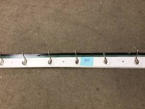 Liberty White &amp Satin Nickel Heavy Duty Coat &amp Hat Hook Rail&nbsp&nbspCustomer Returns See Pictures&nbsp