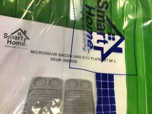 Microwave Bacon and Egg Plate set of 2&nbspCustomer Returns See Pictures&nbsp