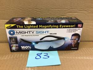 Mighty Sight Deluxe Lighted Magnifying Eyewear Glasses Read&nbsp&nbspCustomer Returns See Pictures&nbsp