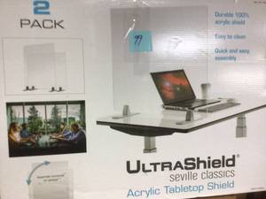 UltraShield Acrylic Tabletop Protective Sneeze Shield, 2-Pack&nbsp&nbspCustomer Returns See Pictures&nbsp