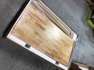 Husky 52 in. Adjustable Height Work Table with 2-Drawers in White in like new condition