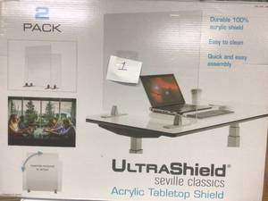 UltraShield Acrylic Tabletop Protective Sneeze Shield, 2-Pack&nbsp&nbspCustomer Returns See Pictures&nbsp