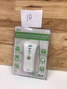 Hunter White Indoor Universal Hand Held Remote Control&nbsp&nbspCustomer Returns See Pictures&nbsp