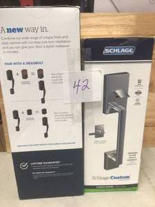 SCHLAGE CUSTOM DOOR HARDWARE CENTURY HANDLE BRIGHT CHROME&nbsp&nbspCustomer Returns See Pictures&nbsp