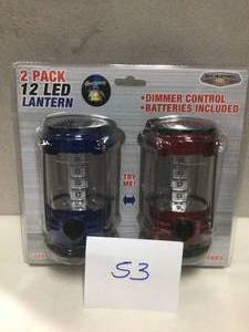 Blazing LEDz 12 LED Battery Operated Camping Lantern (2-Pack)&nbsp&nbspCustomer Returns See Pictures&nbsp