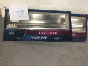 Schlage 620B15 Satin Nickel Letter 13-Inch x 3-916-Inch Solid Brass Mail Slot&nbsp&nbspCustomer Returns See Pictures&nbsp