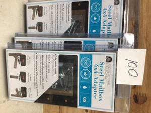 Architectural Mailboxes 4 in. x 4 in. Post Adapter in Black with 3 Mailbox Mounting Options&nbsp&nbspCustomer Returns See Pictures&nbsp