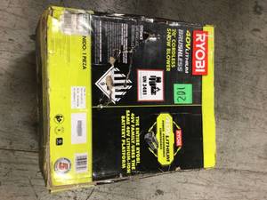 Ryobi 20in. 40v Single Stage Brushless Cordless Electric Snow Blower (ry40850) 4 Hr Battery and charger included see pictures