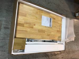 Husky 46 in. Adjustable Height Work Table in White not used