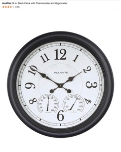 AcuRite 13 in. & 24 in. Clock Thermometer Hygrometer Combo. Various Conditions. See Pictures