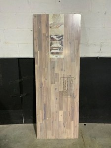 Interbuild Acacia 6 ft. L x 25 in. D x 1 in. T Butcher Block Countertop in Organic White Stain. See Pictures