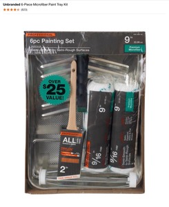Unbranded 6-Piece Microfiber Paint Tray Kit & More Painting Accessories & Brushes. See Pictures