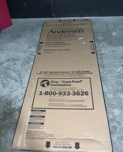 Andersen 32 in. x 80 in. 3000 Series White Left-Hand Fullview Easy Install Aluminum Storm Door with Brass Hardware. See Pictures